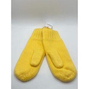 MAIN CHARACTER Women’s Yellow Iris Lolo Knit Mittens SZ OS